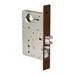 Entry or Office with Toggle and Auxiliary Latch Mortise Lock Body, Includes ANSI Strike Plate and Armored Front, Field Reversible Handing, No Trim, Grade 1, 622/US19/BSP Black Suede Powder Coat