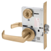 KIT - Classroom Intruder Mortise Lock, Newport Lever with A Rose Trim, 2 Each LFIC 6-Pin Large Format Interchangeable Core Mortise Housing, A01 Clover Cam, Less IC Cores, Handing is Field Reversible, ANSI Strike SS118, 612/US10 Satin Bronze