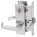 KIT - Classroom Intruder Mortise Lock, Newport Lever with M Escutcheon Trim, 2 Each LFIC 6-Pin Large Format Interchangeable Core Mortise Housing, A01 Clover Cam, Less IC Cores, Handing is Field Reversible, ANSI Strike SS118, 626/US26D Satin Chrome