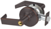 KIT - Grade 1 Entrance, Cylindrical Lock, Rhodes Lever, Key in Lever, 6-Pin C145 Keyway (0-Bitted Brushed Brass Cylinder), 2-3/4in Backset, UL, ANSI Strike, 643E/US11P Aged Bronze