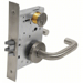 KIT - Classroom Mortise Lock, Lustra Lever with A Rose Trim, Standard 1-1/8 Mortise Cylinder, A01 Clover Cam, L4 Keyway 0-Bit, V10 Outside Indicator Engraved (Locked/Unlocked, Green/Red) (Left Hand LH/LHR), V01 Inside Indicator (Locked/Unlocked, Green/Red), ANSI Strike SS118, 626/US26D Satin Chrome