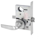 KIT - Classroom Mortise Lock, Citation Lever with A Rose Trim, Less 1-1/8 Mortise Cylinder, V10 Outside Indicator Engraved (Locked/Unlocked, Green/Red) (Left Hand LH/LHR), V01 Inside Indicator (Locked/Unlocked, Green/Red), ANSI Strike SS118, 626/US26D Satin Chrome