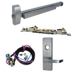 KIT - Rim Exit Device, Electric Latch Retraction, Touchbar Monitoring Switch TS (Request to Exit), Key Locks/Unlocks Vandal Resistant Lever x Escutcheon Plate Trim, Right Hand Reverse, Less Rim Cylinder for Trim, 36in, Grade 1, 630/US32D Stainless Steel