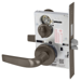 KIT - Privacy with Deadbolt Mortise Lock, Citation Lever with A Rose Trim, Handing is Field Reversible, ANSI Strike SS118, 613E/US10BE Dark Oxidized Satin Bronze