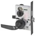 KIT - Privacy with Deadbolt Mortise Lock, Citation Lever with A Rose Trim, Handing is Field Reversible, ANSI Strike SS118, 622/US19/BSP Black Suede Powder Coat