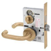 KIT - Privacy with Deadbolt Mortise Lock, Lustra Lever with A Rose Trim, Handing is Field Reversible, ANSI Strike SS118, 612/US10 Satin Bronze