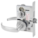 Privacy with Deadbolt Mortise Lock, Princeton Lever with A Rose Trim, V20 Outside Indicator (Vacant/Occupied, Green/Red), V01 Engraved Inside Indicator (Locked/Unlocked, Green/Red)(Left Hand LH/LHR), ANSI Strike SS118, 626/US26D Satin Chrome