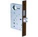 Dormitory with Deadbolt Mortise Lock, Body, Strike, Armored Front Only, Field Reversible, No Trim, 613E/US10BE Dark Oxidized Satin Bronze