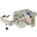 KIT - Electrified Newport Cylindrical Lever, FS/FSE, Field Selectable, 12-24VDC, M92 - Request to Exit (REX), SFIC Small Format IC Less Core, 2-3/4in Backset, 626C/US26DC Satin Chrome MicroShield Coating