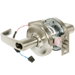 Grade 1 Electrified Newport Cylindrical Lever, FS/FSE, Field Selectable, 12-24VDC, Large Format IC 6-Pin Prep with Disposable Plastic Core, (Less LFIC CR8000 Core), Less Core, 2-3/4in Backset, ANSI Strike SA114, 626/US26D Satin Chrome