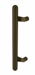 Offset Pull with Round Ends, 16in Overall (OA), 12in Center to Center (CTC), Thru Bolt Mounting 5/16in-18 Bolt Size 11/32 Drill Size (T1HD), 613E/US10BE Dark Oxidized Satin Bronze