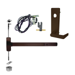 KIT - RX Request to Exit, Fire Rated CVR Concealed Vertical Rod Exit Device, Escutcheon x Dane Lever Trim 510L, 36in x 96in, Less Dogging, RHR Right Hand Reverse/Reversible Handing, UL, Grade 1, 710/313AN Dark Bronze Anodized