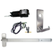 KIT - RX Request to Exit, MEL Motorized Electric Latch Retraction, Fire Rated, Rim Exit Device, Escutcheon x Dane Lever Nightlatch Trim 510L-NL, (Requires 1-1/4 Mortise Cylinder), 36in, RHR Right Hand Reverse/Reversible, 24VDC @ 1 Amp, Grade 1, 626/US26D Satin Chrome