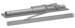 Narrow Overhead Concealed Heavy Duty Closer, Right Handed, Hold Open Track with Bumper, Size 1, Wood and Machine Screws, ADA, Grade 1, 689/AL Aluminum Powder Coat