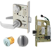KIT - Electrified Mortise Lock, LNP - LN Rose x P Lever, Fail Secure 24V, RX Request to Exit Switch, LA Keyway 1-Bitted, Grade 1, 626/US26D Satin Chrome