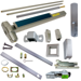 KIT - CD (Cylinder Dogging, Requires 1-1/4in Mortise Cylinder), SVR (Surface Vertical Rod) Grooved Exit Device, 990DT Dummy Pull Trim, Non-Handed, Less Bottom Rod, 48in x 84in, Grade 1, 626/US26D Satin Chrome