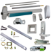 KIT - Cylinder Dogging, SVR (Surface Vertical Rod) Exit Device, 996L-NL-06 Nightlatch Lever Trim, RHR Right Hand Reverse/Reversible Handing, Less Bottom Rod, 36in x 84in, Grade 1, 628/US28 Satin Aluminum