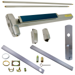 KIT - CD (Cylinder Dogging, Requires 1-1/4in Mortise Cylinder), SVR (Surface Vertical Rod) Grooved Exit Device, 990NL Nightlatch Pull Trim, Non-Handed, 48in x 84in, Grade 1, 626/US26D Satin Chrome