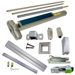 KIT - Less Dogging, SVR (Surface Vertical Rod) Grooved Exit Device, Exit Only No Trim, Less Bottom Rods, 48in x 84in, Grade 1, 626/US26D Satin Chrome