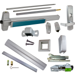 KIT - Less Dogging, SVR (Surface Vertical Rod) Exit Device, 996L-06 Lever Trim, LHR Left Hand Reverse/Reversible Handing, Less Bottom Rods, 36in x 84in, Grade 1, 628 Satin Aluminum