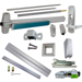 KIT - Less Dogging, SVR (Surface Vertical Rod) Exit Device, 996L-06 Lever Trim, RHR Right Hand Reverse/Reversible Handing, Less Bottom Rods, 36in x 84in, Grade 1, 628 Satin Aluminum