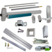 KIT - Less Dogging, SVR (Surface Vertical Rod) Exit Device, 996L-BE-06 Passage Lever Trim, LHR Left Hand Reverse/Reversible Handing, Less Bottom Rods, 36in x 84in, Grade 1, 628 Satin Aluminum