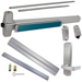 KIT - Less Dogging, SVR (Surface Vertical Rod) Exit Device, 996L-BE-06 Passage Lever Trim, RHR Right Hand Reverse/Reversible Handing, 36in x 84in, Grade 1, 628 Satin Aluminum
