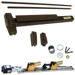 KIT - QEL (Quiet Electric Latch Retraction), SVR (Surface Vertical Rod) Exit Device, 110MD-NL-OP Nightlatch Pull Trim, Non-Handed, 110MD-NL-OP Nightlatch Trim, Non-Handed, 36in x 84in, Grade 1, 710/313AN Dark Bronze Anodized