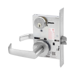 KIT - Classroom Mortise Lock, Newport Lever with A Rose Trim, Standard 1-1/8 Mortise Cylinder, A01 Clover Cam, L4 Keyway 0-Bit, V10 Outside Indicator Engraved (Locked/Unlocked, Green/Red) (Left Hand LH/LHR), V01 Inside Indicator (Locked/Unlocked, Green/Red), ANSI Strike SS118, 626/US26D Satin Chrome