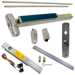 KIT - Alarmed (Requires 1-1/4in Mortise Cylinder), , RX (Request to Exit Switch), SVR (Surface Vertical Rod) Grooved Exit Device, 990TP Thumb Piece Trim, 48in x 84in, Grade 1, 626/US26D Satin Chrome