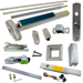 KIT - Alarmed (Requires 1-1/4in Mortise Cylinder), , RX (Request to Exit Switch), SVR (Surface Vertical Rod) Grooved Exit Device, 990TP Thumb Piece Trim, Less Bottom Rods, 48in x 84in, Grade 1, 626/US26D Satin Chrome