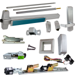 KIT - QEL (Quiet Electric Latch Retraction), RX (Request to Exit Switch), SVR (Surface Vertical Rod) Exit Device, 996L-BE-06 Passage Lever Trim, LHR Left Hand Reverse/Reversible Handing, Less Bottom Rods, 36in x 84in, Grade 1, 628 Satin Aluminum