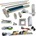 KIT - QEL (Quiet Electric Latch Retraction), RX (Request to Exit Switch), SVR (Surface Vertical Rod) Exit Device, 990 Dummy Pull Trim, 996L-DT-06 Dummy Lever Trim, LHR/Reversible Handing, Less Bottom Rods, 36in x 84in, Grade 1, 626/US26D Satin Chrome