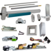 KIT - QEL (Quiet Electric Latch Retraction), RX (Request to Exit Switch), SVR (Surface Vertical Rod) Exit Device, 990 Dummy Pull Trim, 996L-DT-06 Dummy Lever Trim, LHR/Reversible Handing, Less Bottom Rods, 36in x 84in, Grade 1, 628 Satin Aluminum