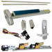 KIT - Fire-Rated (No Dogging), QEL (Quiet Electric Latch Retraction), RX (Request to Exit Switch), SVR (Surface Vertical Rod) Exit Device, 996L-06 Lever Trim, LHR Left Hand Reverse/Reversible Handing, 36in x 84in, Grade 1, 626/US26D Satin Chrome