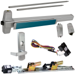 KIT - QEL (Quiet Electric Latch Retraction), RX (Request to Exit Switch), SVR (Surface Vertical Rod) Exit Device, 996L-NL-06 Nightlatch Lever Trim, LHR Left Hand Reverse/Reversible Handing, 36in x 84in, Grade 1, 628 Satin Aluminum