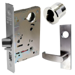 KIT - Office Mortise Lock, LW1L - LW1 Escutcheon x L Lever, LFIC Large Format IC Prep, Less Core, Grade 1, 626/US26D Satin Chrome
