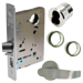 KIT - Office Mortise Lock, OL - O Rose x L Lever, LFIC Large Format IC Prep, Less Core, Grade 1, 626/US26D Satin Chrome