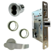 KIT - Apartment Corridor Mortise Lock with Deadbolt, OL - O Rose x L Lever, SFIC Small Format IC Prep, Less Core, Grade 1, 626/US26D Satin Chrome
