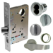 KIT - Office Mortise Lock, OL - O Rose x L Lever, SFIC Small Format IC Prep, Less Core, ADA Extra Large Thumbturn, Grade 1, 626/US26D Satin Chrome