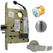 KIT - Electrified Mortise Lock, OL - O Rose x L Lever, Fail Secure 24V, RX Request to Exit Switch, LA Keyway 1-Bitted, Grade 1, 626/US26D Satin Chrome