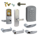 KIT - Multi-Technology Reader and Keypad Stand Alone Classroom/Storeroom, Mortise Lock, Athens Lever, FSIC (Schlage Full Size IC), Less Core, 2-3/4in Backset, UL, ANSI Strike, Field Reversible Handing, Grade 1, 626/US26D Satin Chrome