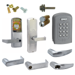 KIT - Multi-Technology Reader and Keypad Stand Alone Classroom/Storeroom, Mortise Lock, Athens Lever, FSIC (Schlage Full Size IC), Core Included, C Keyway (1-Bitted Brushed Chrome Cylinder 626), 2-3/4in Backset, UL, ANSI Strike, Field Reversible Handing, Grade 1, 626/US26D Satin Chrome