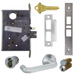 KIT - 03A Storeroom Mortise Lock with Deadbolt, ADA Thumbturn, (FSIC) Full Size IC, 6-Pin C Keyway Keyed 1-Bit, 626/US26D Satin Chrome