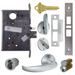 KIT - 17A Storeroom Mortise Lock with Deadbolt, ADA Thumbturn, (FSIC) Full Size IC, 6-Pin C Keyway Keyed 1-Bit, 626/US26D Satin Chrome