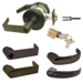 KIT - Grade 1 Electric Lock/Unlock (EL/EU) Storeroom, Cylindrical Lock, Sparta Lever, 12/24VDC, SFIC (Small Format IC), Less Core, 2-3/4in Backset, UL, ANSI Strike, 613/US10B Oil Rubbed Bronze