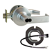 KIT - Grade 1 Electric Lock/Unlock (EL/EU) Storeroom, Cylindrical Lock, Rhodes Lever, 12/24VDC, RX (Request to Exit) Switch, FSIC (Schlage Full Sized IC), Less Core, 2-3/4in Backset, UL, ANSI Strike, 626/US26D Satin Chrome