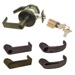 KIT - Grade 1 Electric Lock/Unlock (EL/EU) Storeroom, Cylindrical Lock, Sparta Lever, 12/24VDC, Key in Lever, Less Cylinder 2-3/4in Backset, UL, ANSI Strike, 613/US10B Oil Rubbed Bronze