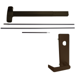 KIT - CVR Concealed Vertical Rod Exit Device, Escutcheon x Dane Lever Trim 510L, 36in x 96in, Hex Dogging, LHR Left Hand Reverse/Reversible, Grade 1, 710/313AN Dark Bronze Anodized