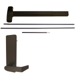 KIT - CVR Concealed Vertical Rod Exit Device, Escutcheon x Dane Lever Dummy Trim 510L-DT, 36in x 96in, Hex Dogging, RHR Right Hand Reverse/Reversible, Grade 1, 710/313AN Dark Bronze Anodized